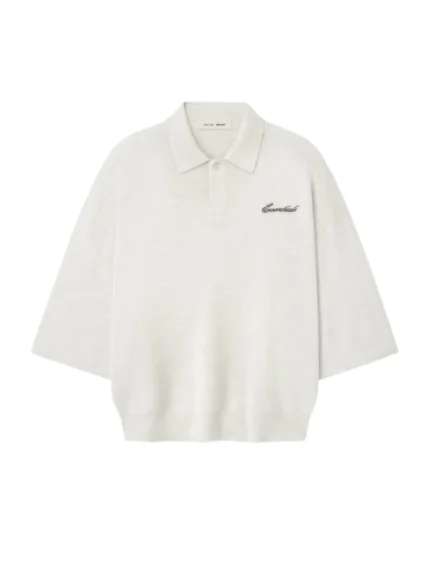 Essentials 3 4 Sleeve 90s Polo WhiteT Shirts