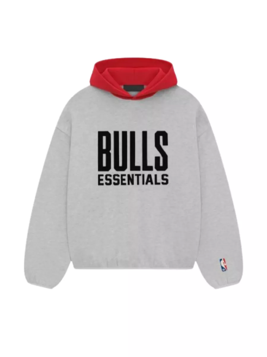 Essentials Hoodie Grey Bulls Essentials Hoodie Grey Bulls