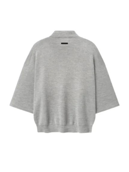 Essentials Signature 90s Knit Polo T Shirts Grey