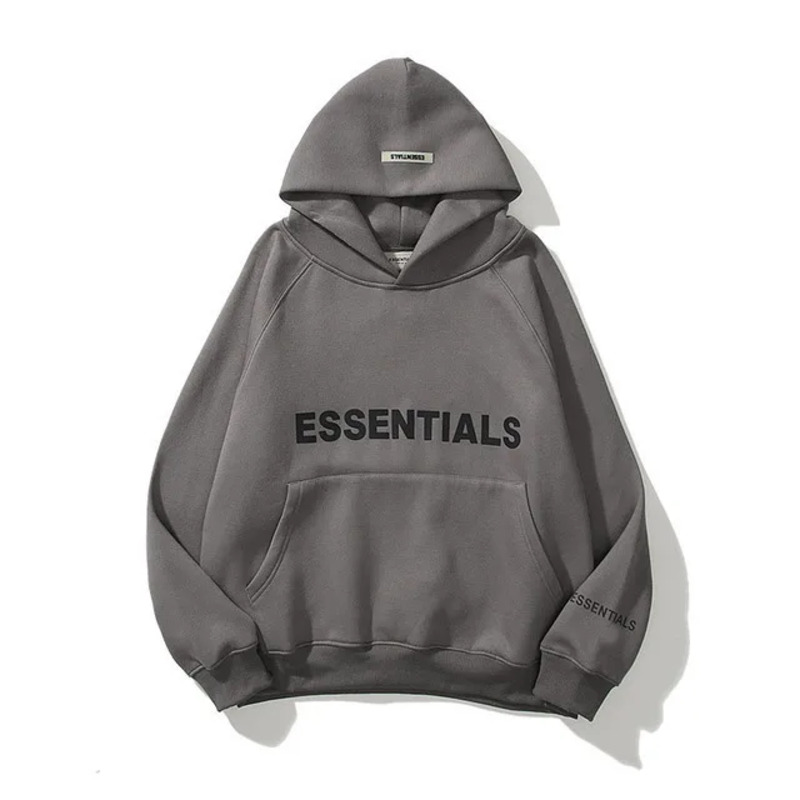 Essentials Hoodie Oversized Gray Essentials Hoodie Oversized Gray